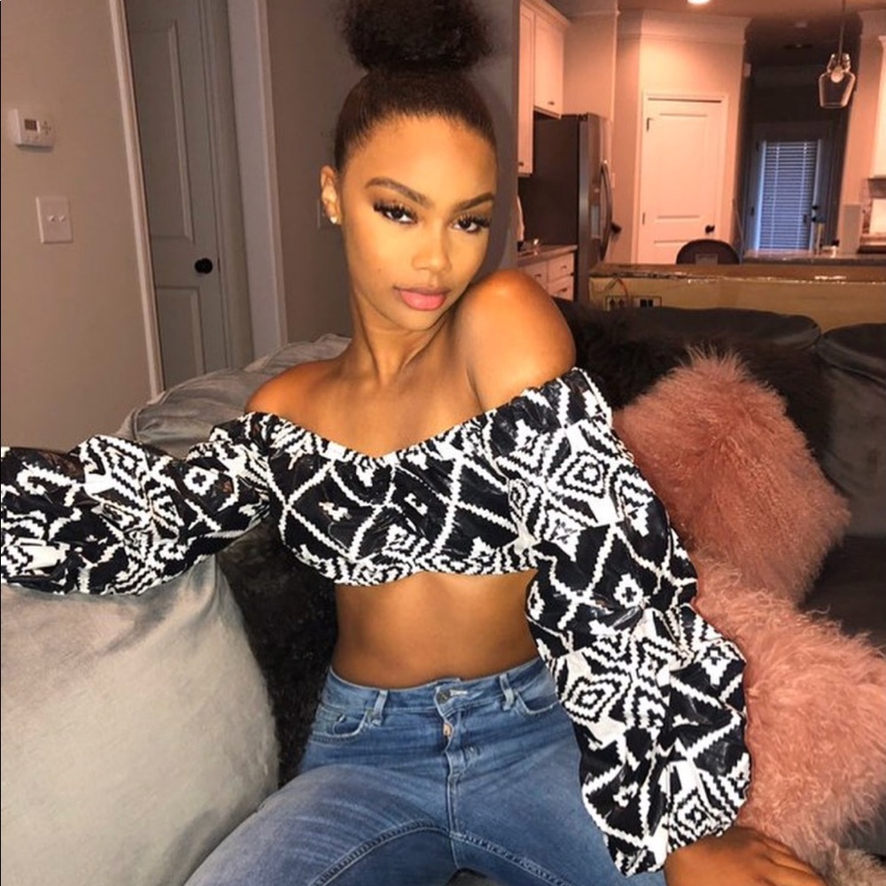 African print crop top